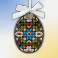 FLW-107 Wonderland Crafts Набір для вишивки хрестиком по дереву - Писанка. Львівщина, 7x9,5 см