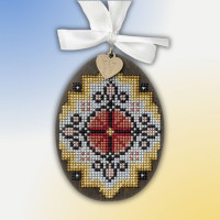 FLW-109 Wonderland Crafts Набір для вишивки хрестиком по дереву - Писанка. Чернівеччина, 7x9,5 см