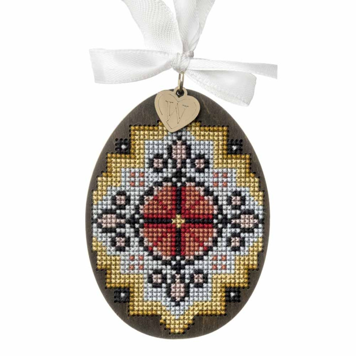 FLW-109 Wonderland Crafts Набір для вишивки хрестиком по дереву - Писанка. Чернівеччина, 7x9,5 см