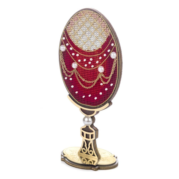 FLW-110 Wonderland Crafts Набір для вишивки хрестиком по дереву - Писанка. Святкова, 7x14,5 см