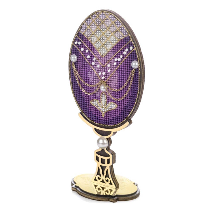 FLW-111 Wonderland Crafts Набір для вишивки хрестиком по дереву - Писанка. Вечірнє сяйво, 7x14,5 см