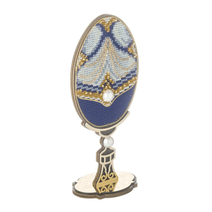 FLW-112 Wonderland Crafts Набір для вишивки хрестиком по дереву - Писанка. Королівський орнамент, 7x14,5 см