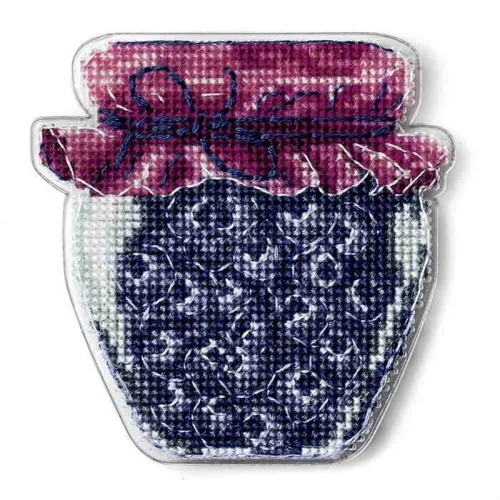 FLX-108 Wonderland Сrafts Набір для вишивки рахунковим хрестиком по пластику - Магніт Варення з лохини 8,5x8,5 см