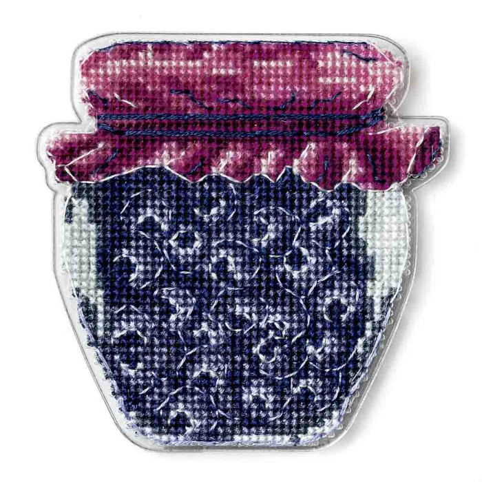 FLX-108 Wonderland Сrafts Набір для вишивки рахунковим хрестиком по пластику - Магніт Варення з лохини 8,5x8,5 см