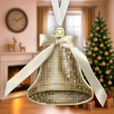 FLX-137 Wonderland Сrafts Набір для вишивки рахунковим хрестиком на пластику - Іграшка Різдвяний дзвін 7,5x9 см