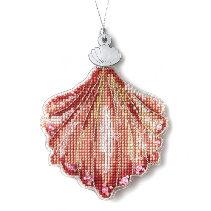 FLX-148 Wonderland Сrafts Набір для вишивки рахунковим хрестиком на пластику - Іграшка Коралова мушля 8x10 см