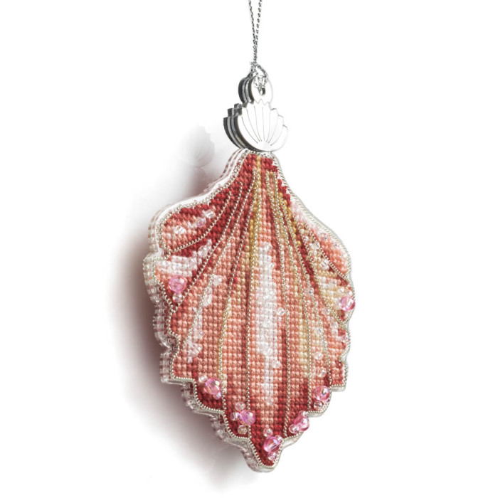 FLX-148 Wonderland Сrafts Набір для вишивки рахунковим хрестиком на пластику - Іграшка Коралова мушля 8x10 см