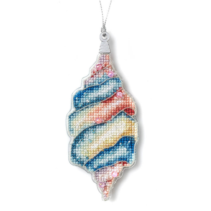 FLX-149 Wonderland Сrafts Набір для вишивки рахунковим хрестиком на пластику - Іграшка Океанська мушля 5x11,5 см