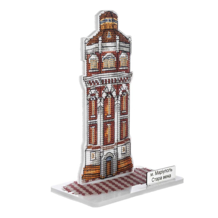 FLX-155 Wonderland Crafts Набір для вишивки рахунковим хрестиком по пластику - Маріуполь. Водонапірна вежа, 10x14 см