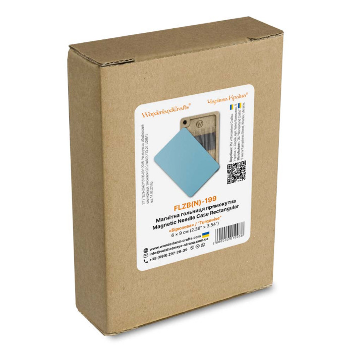 FLZB(N)-199 Wonderland Crafts Магнітна гольниця прямокутна - Бірюзова, 6x9 см (фанера)