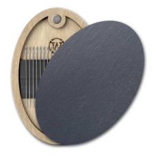 FLZB(N)-203 Wonderland Crafts Магнітна гольниця овальна - Темно-сіра, 6x9 см (фанера)