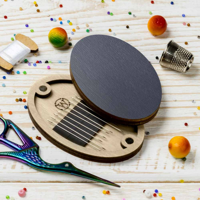 FLZB(N)-203 Wonderland Crafts Магнітна гольниця овальна - Темно-сіра, 6x9 см (фанера)