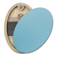 FLZB(N)-205 Wonderland Crafts Магнітна гольниця овальна - Бірюзова, 6x9 см (фанера)