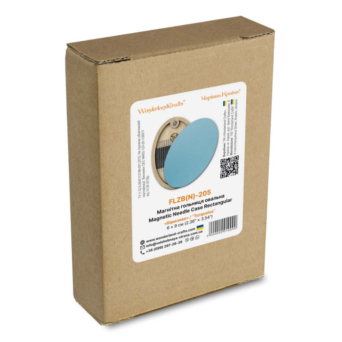 FLZB(N)-205 Wonderland Crafts Магнітна гольниця овальна - Бірюзова, 6x9 см (фанера)