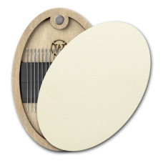 FLZB(N)-207 Wonderland Crafts Магнітна гольниця овальна - Бежева, 6x9 см (фанера)