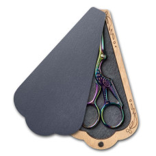 FLZB(N)-209 Wonderland Crafts Скринька для ножиць - Темно-сіра, 6,5x12 см (фанера)