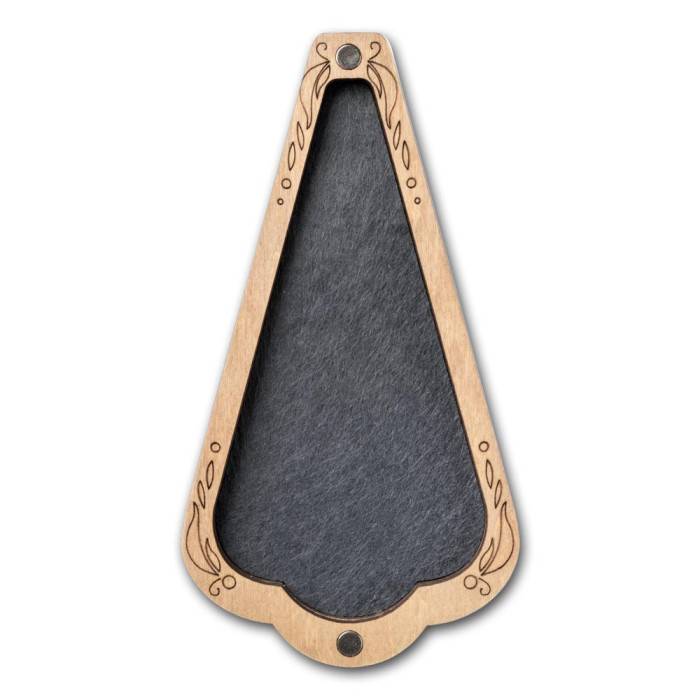 FLZB(N)-209 Wonderland Crafts Скринька для ножиць - Темно-сіра, 6,5x12 см (фанера)