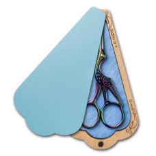 FLZB(N)-211 Wonderland Crafts Скринька для ножиць - Бірюзова, 6,5x12 см (фанера)
