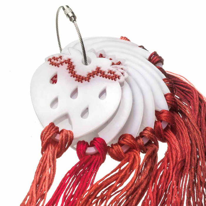 FLZ(S)-109 Wonderland Crafts Органайзер-зразок для муліне - Полуниця, 5x6 см (пластик)