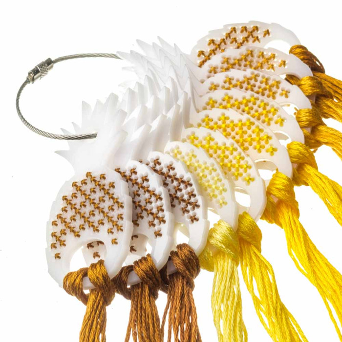 FLZ(S)-117 Wonderland Crafts Органайзер-зразок для муліне - Ананас, 3x6 см (пластик)