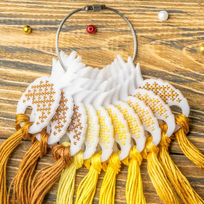 FLZ(S)-117 Wonderland Crafts Органайзер-зразок для муліне - Ананас, 3x6 см (пластик)