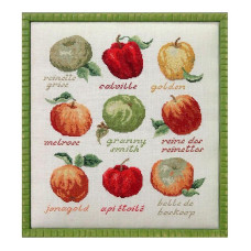 FT06-C Lucas Creations Схема для вишивки рахунковим хрестиком - Сорти яблук Race de pommes 28x31 см, папір
