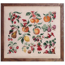 FT11-C Lucas Creations Схема для вишивки рахунковим хрестиком - Фруктові спрайти Lutins fruits 28x32 см, папір