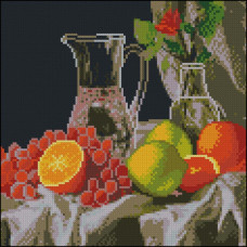 FZ3030-32 Strateg Алмазна мозаїка - Свіжі плоди, 30x30 см (квадратні, на підрамнику, Стратег)