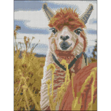 FZ3040-01 Strateg Алмазна мозаїка - Лама в горах, 30x40 см (квадратні, на підрамнику, Стратег)