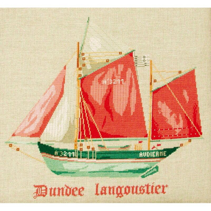 G07-C Lucas Creations Схема для вишивки рахунковим хрестиком - Лобстерний човен Dundee langoustier 32x34 см, папір