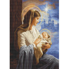 G617 Діва Марія з Немовлям. Luca-S. Набір для вишивання нитками (гобелен)