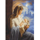 G617 Діва Марія з Немовлям. Luca-S. Набір для вишивки нитками гобеленовим стібком, канва без малюнку