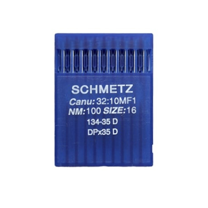 Голки Schmetz 134-35 D №100, 10 шт, для прямострочних (універсальних) побутових швейних машин