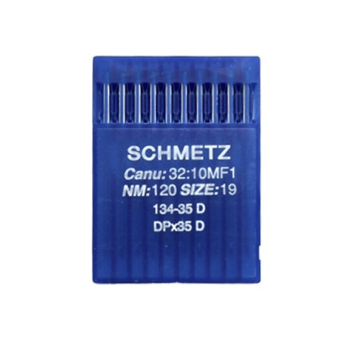 Голки Schmetz 134-35 D №120, 10 шт, для прямострочних (універсальних) побутових швейних машин