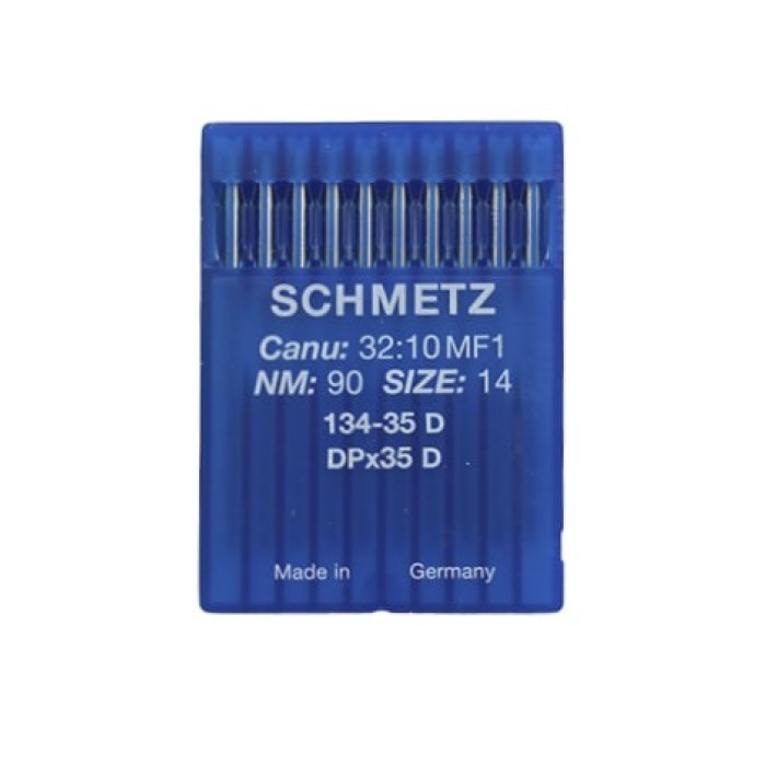 Голки Schmetz 134-35 D №90, 10 шт, для прямострочних (універсальних) побутових швейних машин