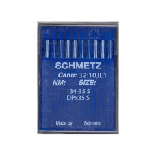 Голки Schmetz 134-35 S №100, 10 шт, для прямострочних (універсальних) побутових швейних машин