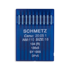 Голки Schmetz 134 (R) №110, 10 шт, для прямострочних (універсальних) побутових швейних машин, товста колба