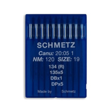Голки Schmetz 134 (R) №120, 10 шт, для прямострочних (універсальних) побутових швейних машин, товста колба