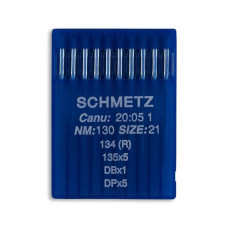 Голки Schmetz 134 (R) №130, 10 шт, для прямострочних (універсальних) побутових швейних машин, товста колба