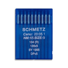Голки Schmetz 134 (R) №65, 10 шт, для прямострочних (універсальних) побутових швейних машин, товста колба