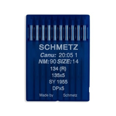 Голки Schmetz 134 (R) №90, 10 шт, для прямострочних (універсальних) побутових швейних машин, товста колба