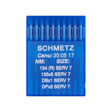 Голки Schmetz 134 (R) SERV 7 №70, 10 шт, для прямострочних (універсальних) побутових швейних машин, товста колба