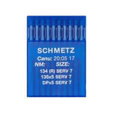 Голки Schmetz 134 (R) SERV 7 NIT №120, 10 шт, для прямострочних (універсальних) побутових швейних машин, товста колба