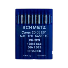 Голки Schmetz 134 SES №120, 10 шт, для прямострочних (універсальних) побутових швейних машин, товста колба
