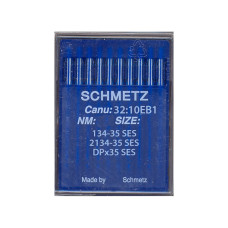 Голки Schmetz 134 SES №65, 10 шт, для прямострочних (універсальних) побутових швейних машин, товста колба