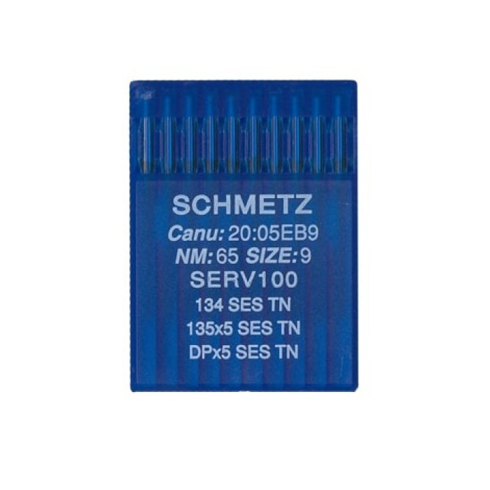 Голки Schmetz 134 SES TN №65, 10 шт, для прямострочних (універсальних) побутових швейних машин