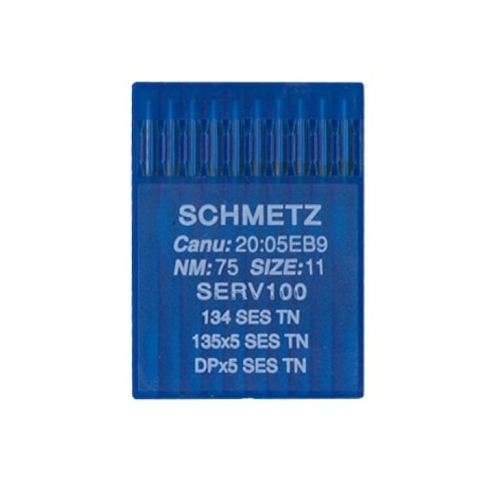 Голки Schmetz 134 SES TN №75, 10 шт, для прямострочних (універсальних) побутових швейних машин