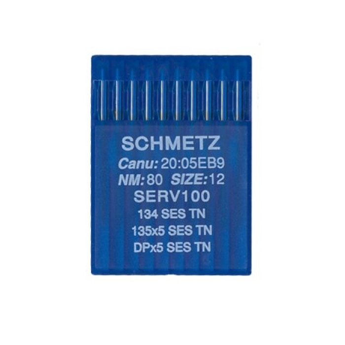 Голки Schmetz 134 SES TN №80, 10 шт, для прямострочних (універсальних) побутових швейних машин