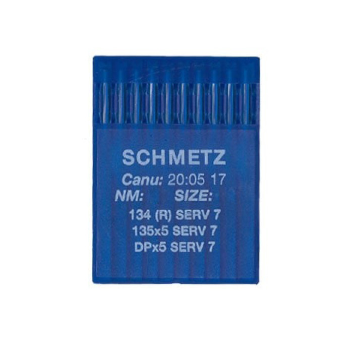 Голки Schmetz 134 SPI SERV 7 №100, 10 шт, для прямострочних (універсальних) побутових швейних машин
