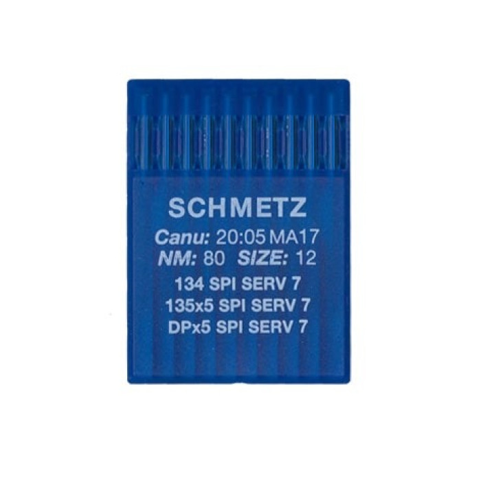 Голки Schmetz 134 SPI SERV 7 №80, 10 шт, для прямострочних (універсальних) побутових швейних машин